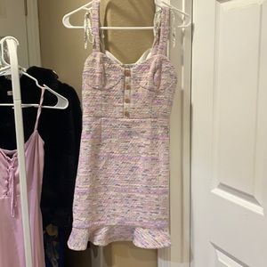 Revolve Pink multi tweed spring/Summer dress Chanel